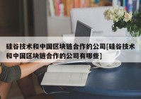 硅谷技术和中国区块链合作的公司[硅谷技术和中国区块链合作的公司有哪些]